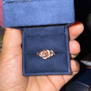 Disney collection belle rose gold ring from zales